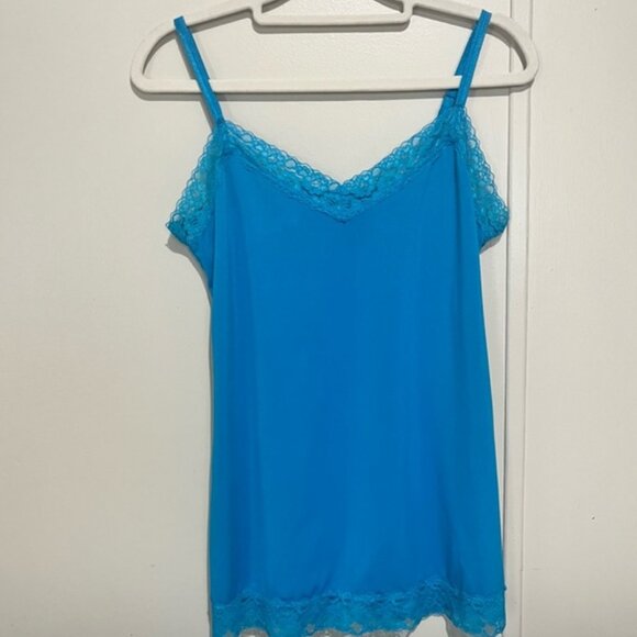 Women’s Tank Top Small Blue Lace Fairy Feminine Girly - Picture 1 of 4